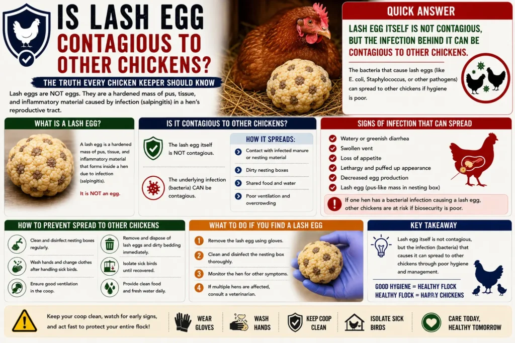Is Lash Egg Contagious to Other Chickens