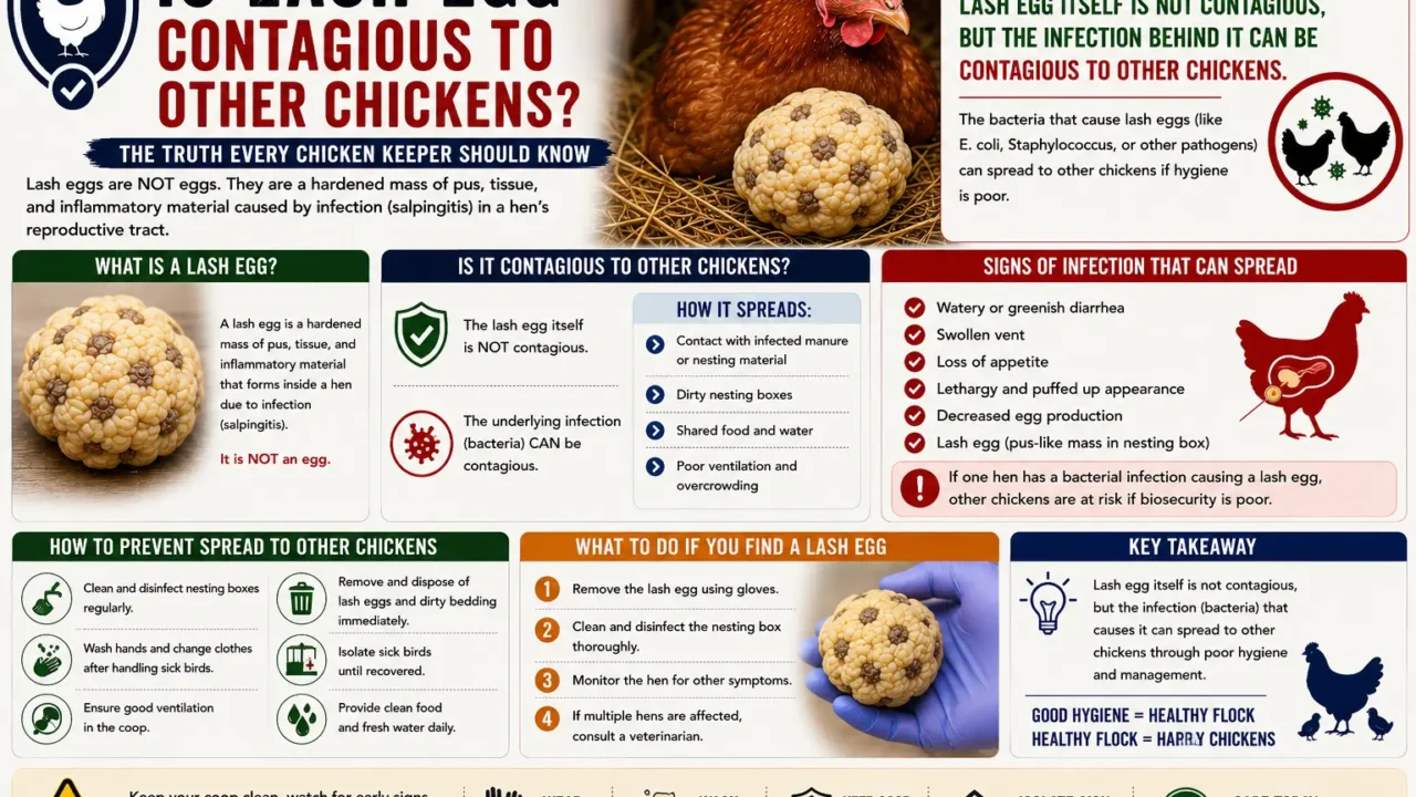 Is Lash Egg Contagious to Other Chickens