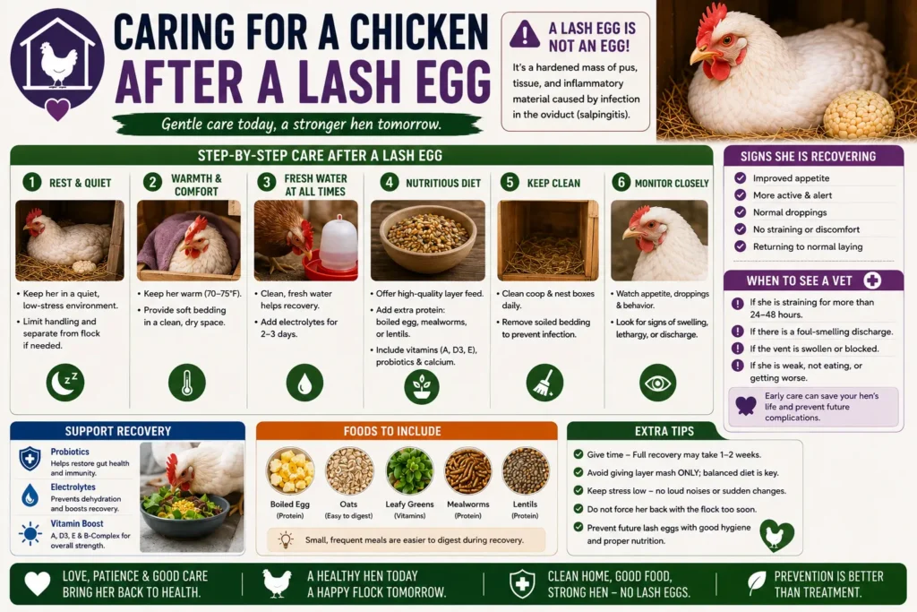 Caring for a Chicken After a Lash Egg