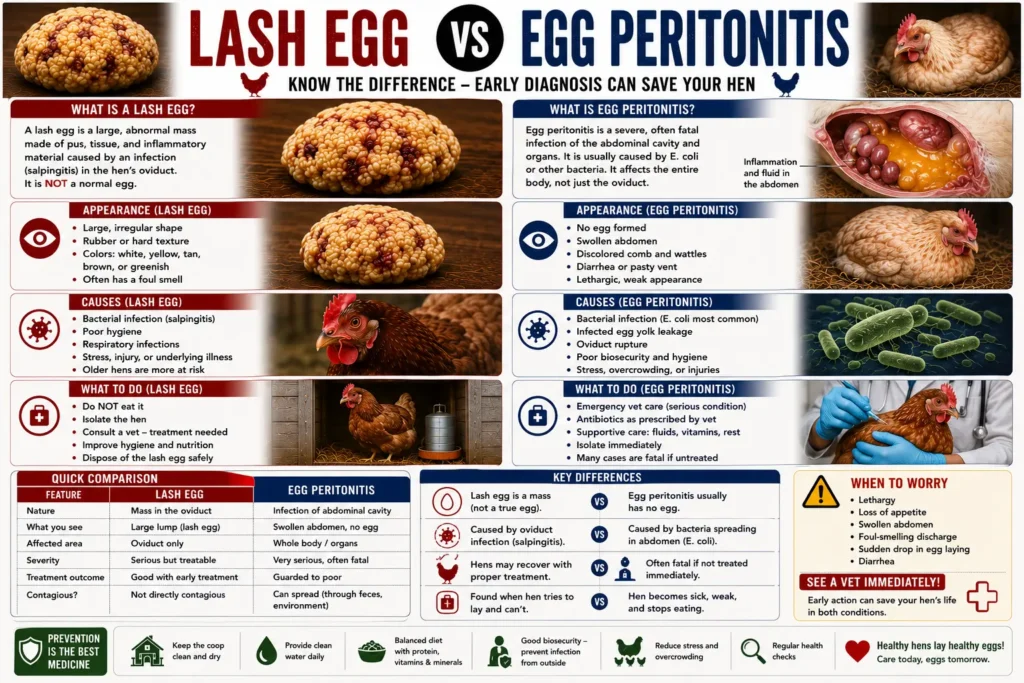Lash Egg vs Egg Peritonitis