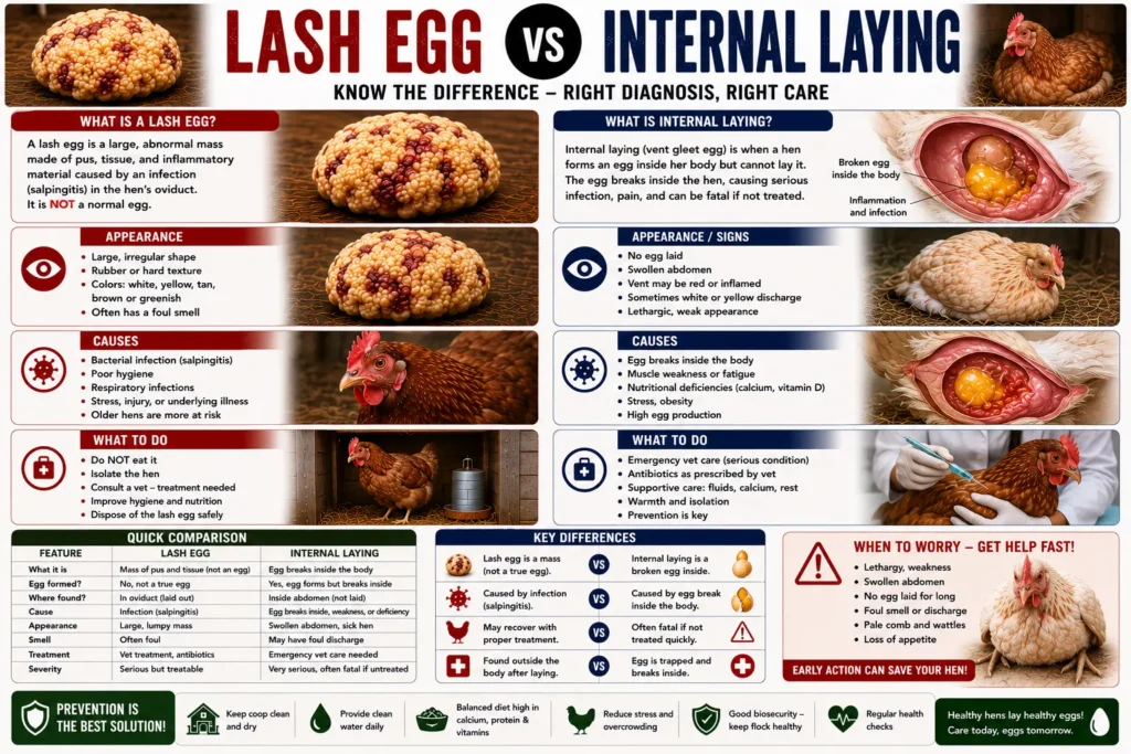 Lash Egg vs Internal Laying