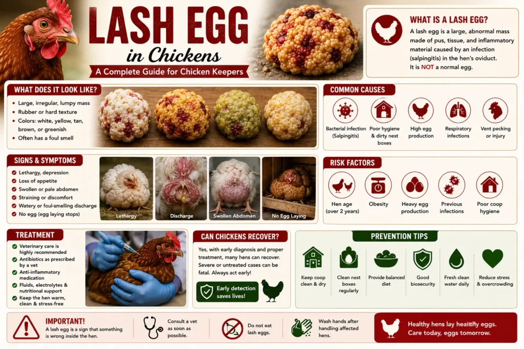 Lash Egg in Chickens