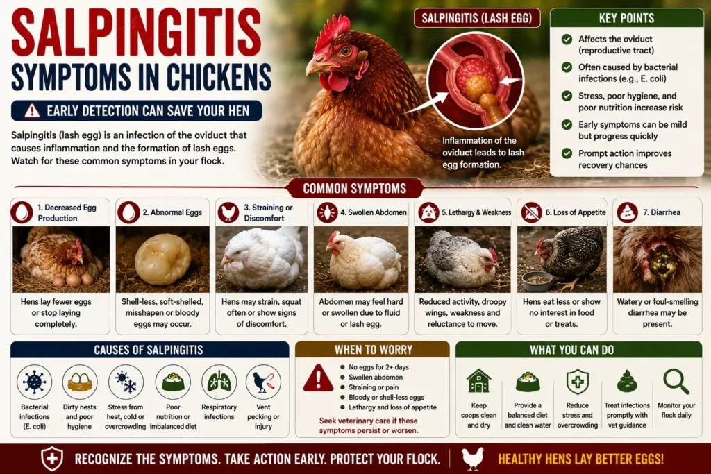 Salpingitis Symptoms in Chickens
