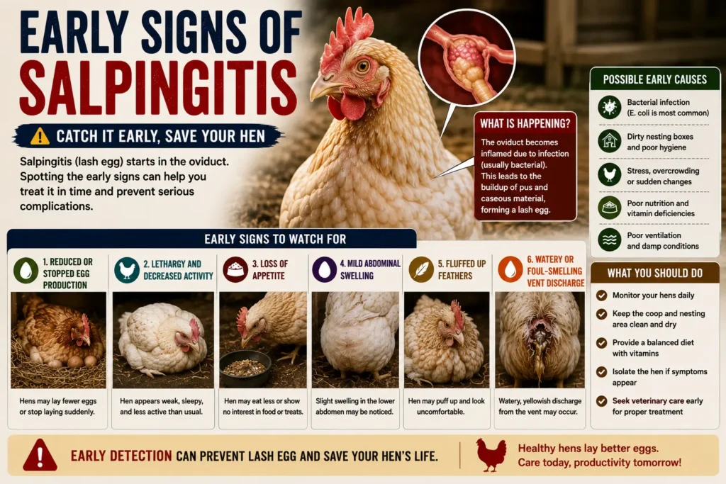 Early Signs of Salpingitis in Chickens