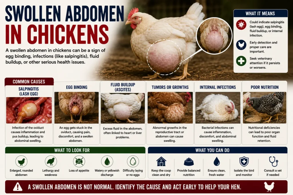 Swollen Abdomen in Chickens