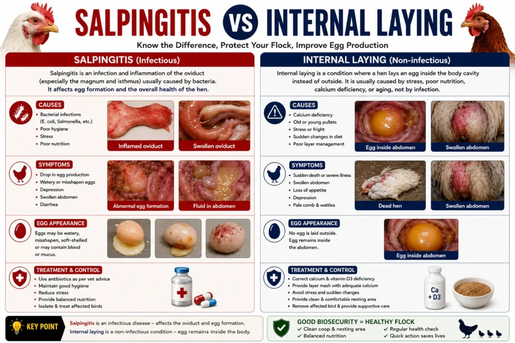 Salpingitis vs Internal Laying