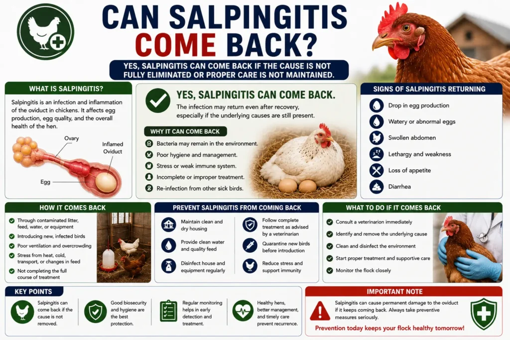 Can Salpingitis Come Back in Chickens