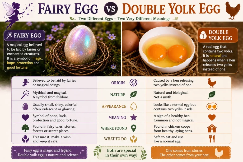 Fairy Egg vs Double Yolk Egg