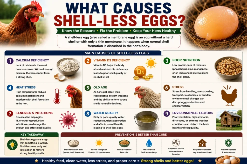 What Causes Shell-Less Eggs