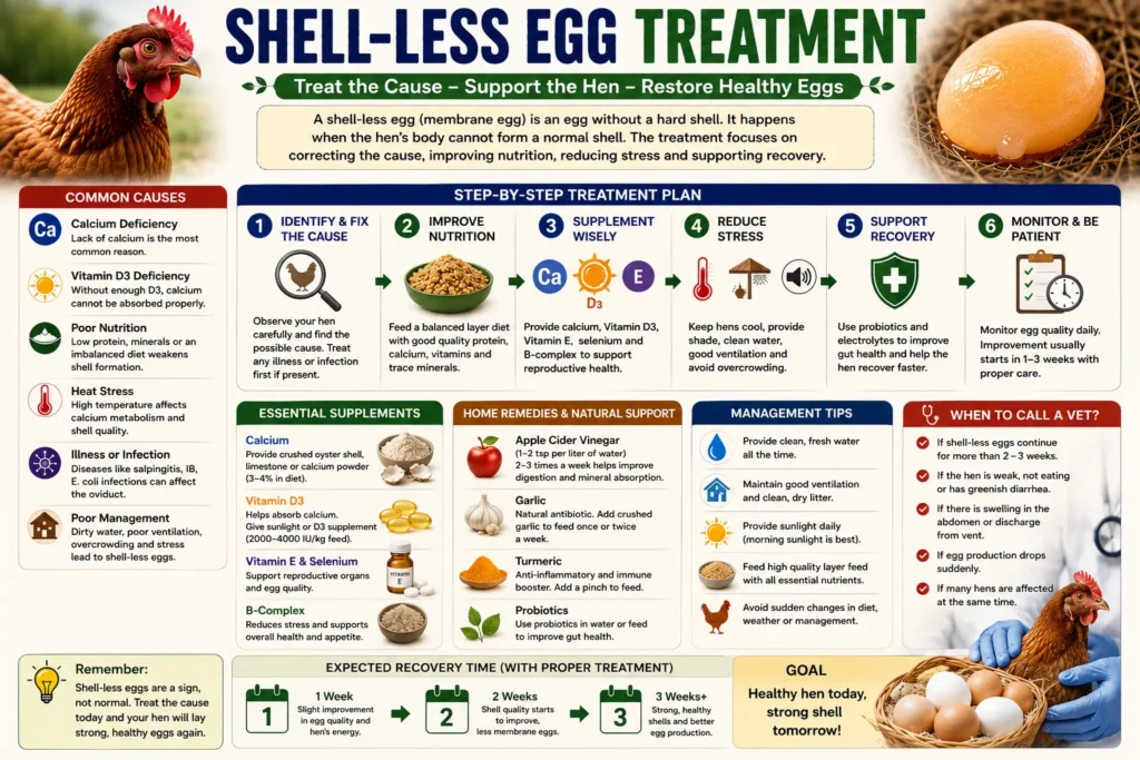 Shell-Less Egg Treatment
