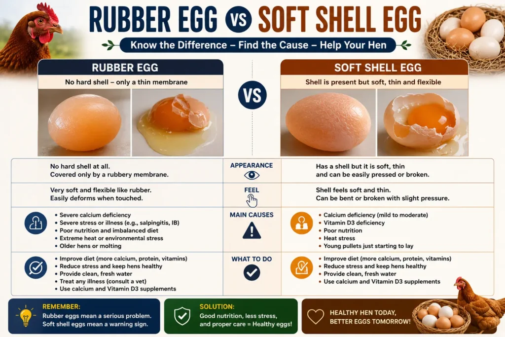 Rubber Egg vs Soft Shell Egg