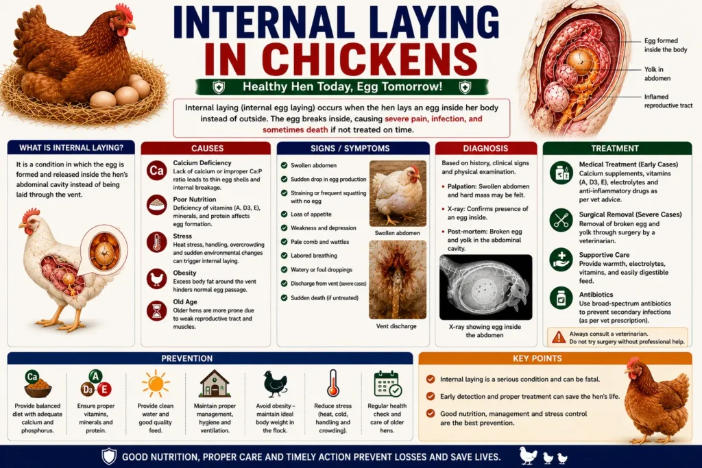 Internal Laying in Chickens