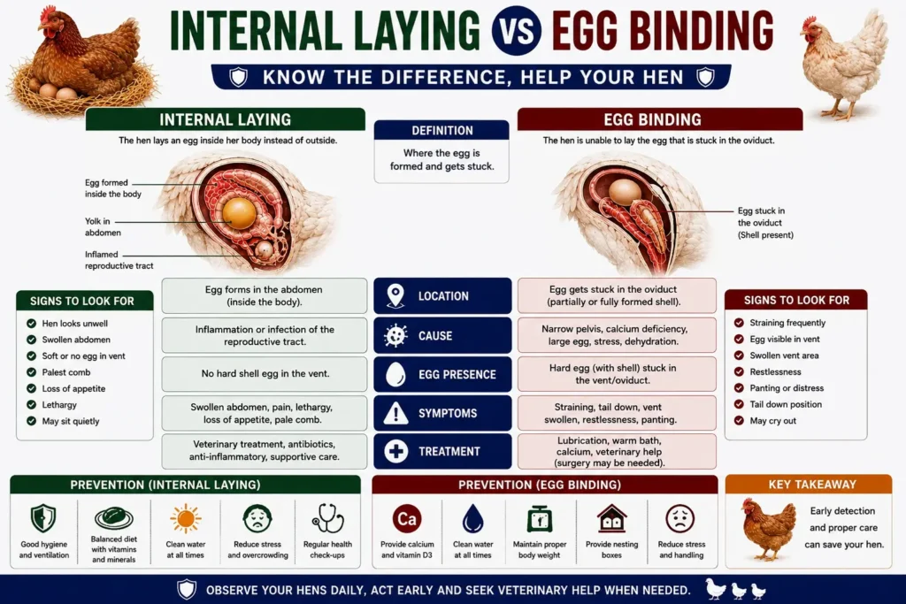 Internal Laying vs Egg Binding