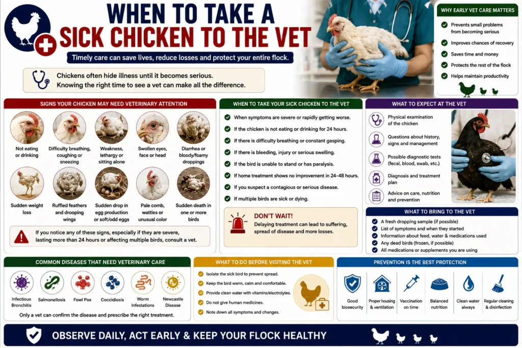 When to Take a Sick Chicken to the Vet