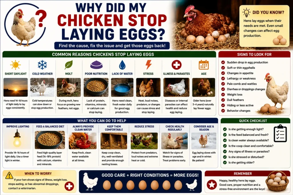 Why Did My Chicken Stop Laying Eggs