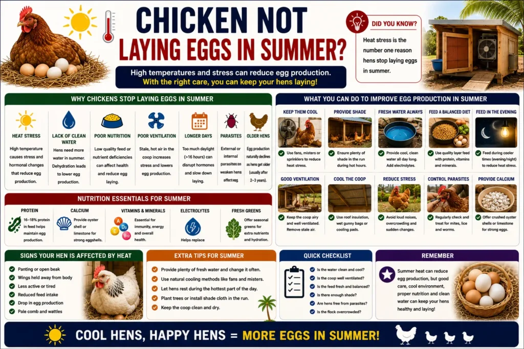 Chicken Not Laying Eggs in Summer