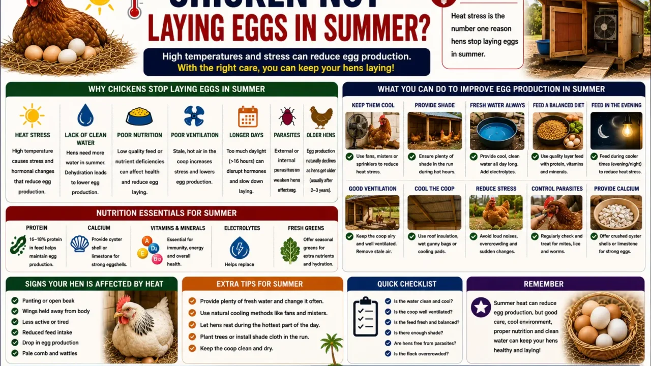 Chicken Not Laying Eggs in Summer