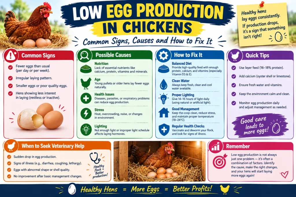 Low Egg Production in Chickens