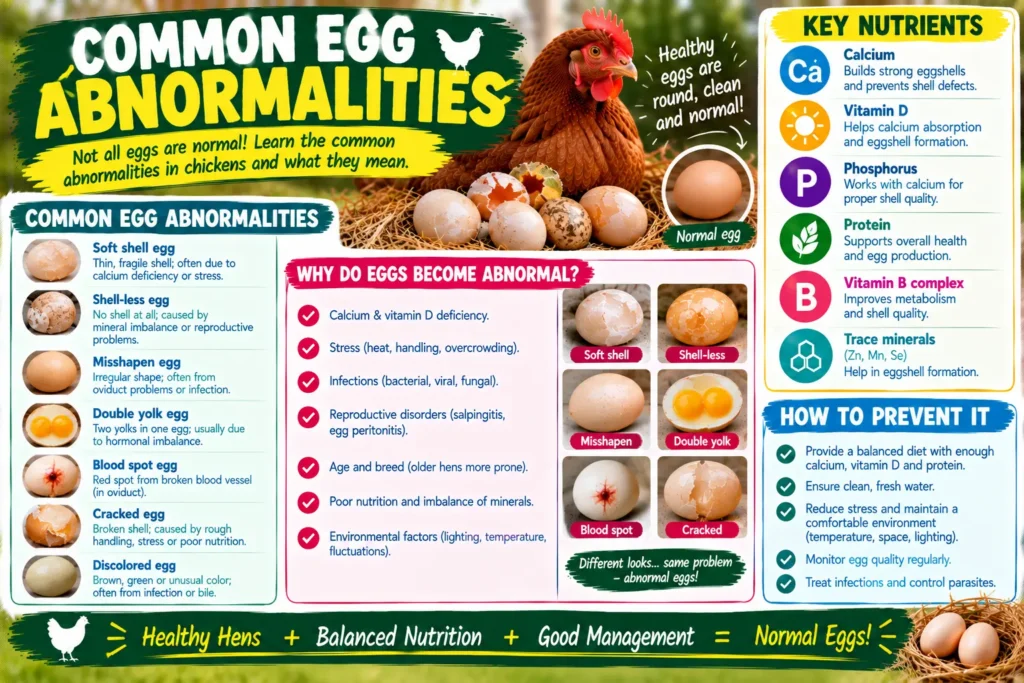 Chicken Laying Abnormal Eggs