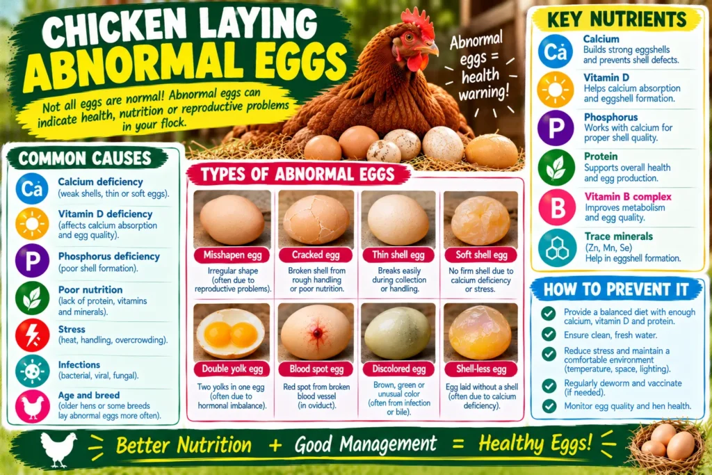 Chicken Laying Eggs With Thin Shells