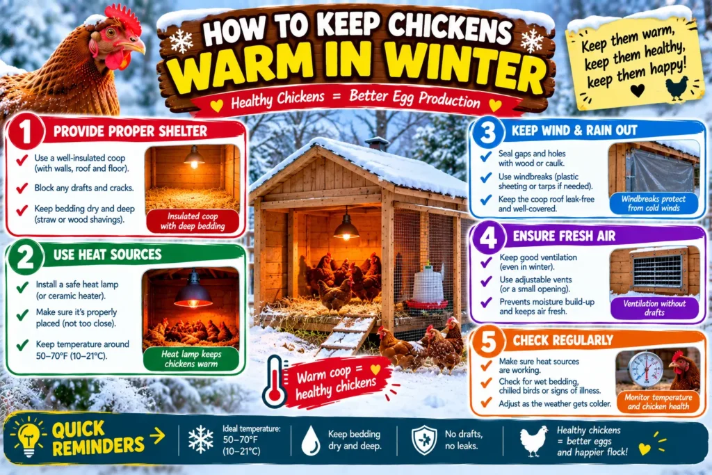 How to Keep Chickens Warm in Winter