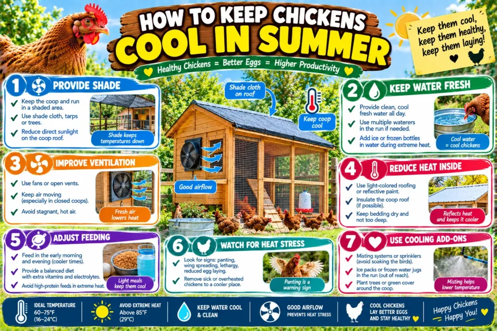 How to Keep Chickens Cool in Summer